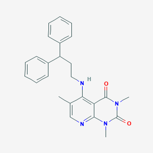 molecular formula C25H26N4O2 B2353790 5-((3,3-diphenylpropyl)amino)-1,3,6-trimethylpyrido[2,3-d]pyrimidine-2,4(1H,3H)-dione CAS No. 942007-83-2