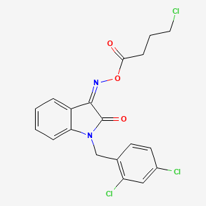 3-{[(4-chlorobutanoyl)oxy]imino}-1-(2,4-dichlorobenzyl)-1,3-dihydro-2H-indol-2-one