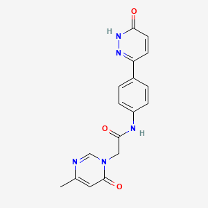 molecular formula C17H15N5O3 B2353795 N-(4-(6-hydroxypyridazin-3-yl)phenyl)-2-(4-methyl-6-oxopyrimidin-1(6H)-yl)acetamide CAS No. 1226453-29-7