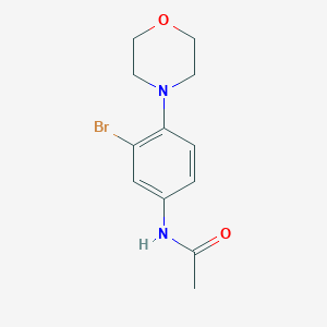 molecular formula C12H15BrN2O2 B235380 N-[3-bromo-4-(morpholin-4-yl)phenyl]acetamide 