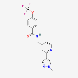 N-{[2-(1-methyl-1H-pyrazol-4-yl)pyridin-4-yl]methyl}-4-(trifluoromethoxy)benzamide