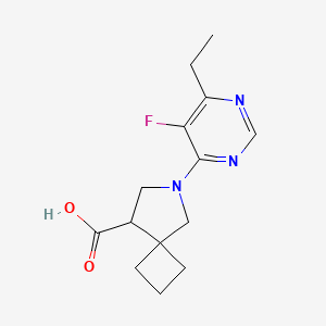 6-(6-Ethyl-5-fluoropyrimidin-4-yl)-6-azaspiro[3.4]octane-8-carboxylic acid