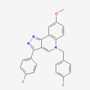 molecular formula C24H17F2N3O B2353818 5-(4-fluorobenzyl)-3-(4-fluorophenyl)-8-methoxy-5H-pyrazolo[4,3-c]quinoline CAS No. 866589-79-9