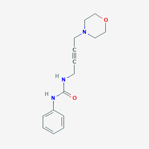 molecular formula C15H19N3O2 B2353829 1-(4-Morpholinobut-2-yn-1-yl)-3-phenylurea CAS No. 1396806-07-7