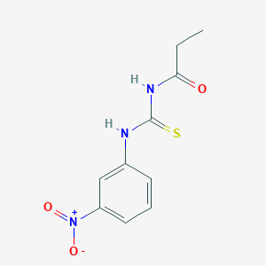 molecular formula C10H11N3O3S B2353833 N-[(3-nitrophenyl)carbamothioyl]propanamide CAS No. 364340-10-3