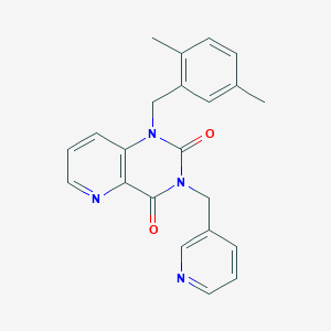 molecular formula C22H20N4O2 B2353835 1-(2,5-dimethylbenzyl)-3-(pyridin-3-ylmethyl)pyrido[3,2-d]pyrimidine-2,4(1H,3H)-dione CAS No. 941990-02-9