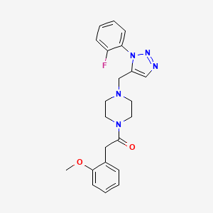 1-{[1-(2-fluorophenyl)-1H-1,2,3-triazol-5-yl]methyl}-4-[(2-methoxyphenyl)acetyl]piperazine