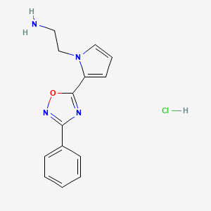 2-[2-(3-Phenyl-1,2,4-oxadiazol-5-yl)pyrrol-1-yl]ethanamine;hydrochloride