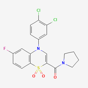 4-(3,4-dichlorophenyl)-6-fluoro-2-(pyrrolidin-1-ylcarbonyl)-4H-1,4-benzothiazine 1,1-dioxide