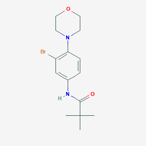 N-[3-bromo-4-(4-morpholinyl)phenyl]-2,2-dimethylpropanamide