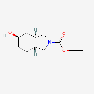 molecular formula C13H23NO3 B2353851 tert-butyl (3aS,5R,7aR)-rel-5-hydroxy-octahydro-1H-isoindole-2-carboxylate CAS No. 2007919-65-3