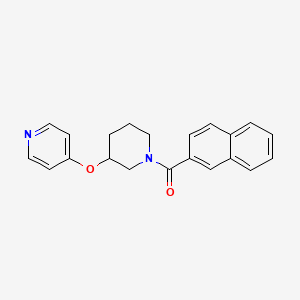 molecular formula C21H20N2O2 B2353857 Naphthalen-2-yl(3-(pyridin-4-yloxy)piperidin-1-yl)methanone CAS No. 2034433-13-9