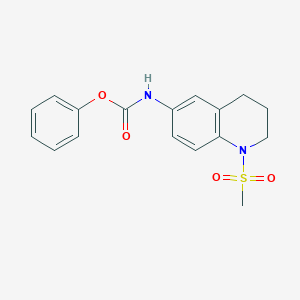 molecular formula C17H18N2O4S B2353861 phenyl N-(1-methylsulfonyl-3,4-dihydro-2H-quinolin-6-yl)carbamate CAS No. 941882-71-9