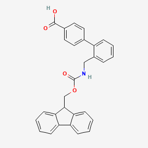 molecular formula C29H23NO4 B2353877 4-{2-[({[(9H-fluoren-9-yl)methoxy]carbonyl}amino)methyl]phenyl}benzoic acid CAS No. 215248-52-5
