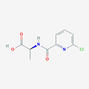 molecular formula C9H9ClN2O3 B2353885 (2S)-2-[(6-Chloropyridine-2-carbonyl)amino]propanoic acid CAS No. 1518797-18-6