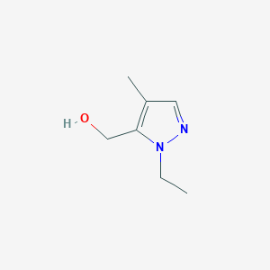 molecular formula C7H12N2O B2353891 (1-ethyl-4-methyl-1H-pyrazol-5-yl)methanol CAS No. 1855889-22-3