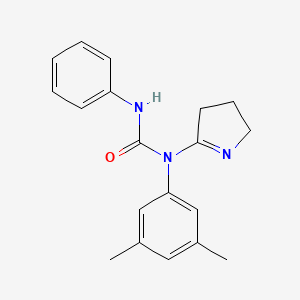 molecular formula C19H21N3O B2353895 1-(3,4-dihydro-2H-pyrrol-5-yl)-1-(3,5-dimethylphenyl)-3-phenylurea CAS No. 905797-64-0