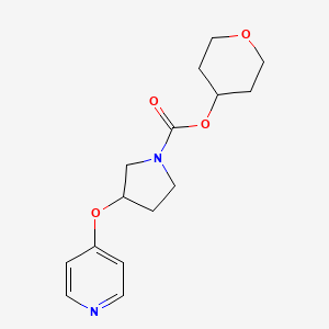 molecular formula C15H20N2O4 B2353913 tetrahydro-2H-pyran-4-yl 3-(pyridin-4-yloxy)pyrrolidine-1-carboxylate CAS No. 2034324-07-5