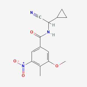 molecular formula C14H15N3O4 B2353935 N-[cyano(cyclopropyl)methyl]-3-methoxy-4-methyl-5-nitrobenzamide CAS No. 1808682-77-0