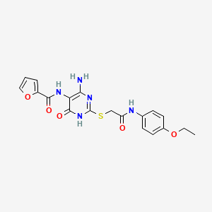 N-(4-amino-2-((2-((4-ethoxyphenyl)amino)-2-oxoethyl)thio)-6-oxo-1,6-dihydropyrimidin-5-yl)furan-2-carboxamide