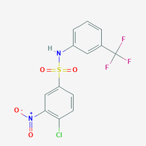 4-chloro-3-nitro-N-[3-(trifluoromethyl)phenyl]benzene-1-sulfonamide