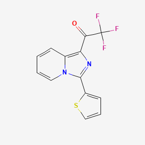 2,2,2-Trifluoro-1-[3-(thiophen-2-yl)imidazo[1,5-a]pyridin-1-yl]ethan-1-one