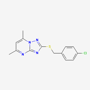4-Chlorobenzyl 5,7-dimethyl[1,2,4]triazolo[1,5-a]pyrimidin-2-yl sulfide