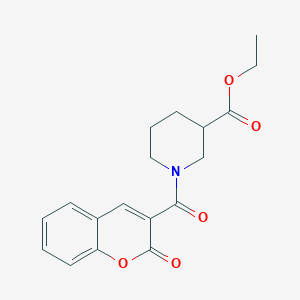 molecular formula C18H19NO5 B2353963 ethyl 1-(2-oxo-2H-chromene-3-carbonyl)piperidine-3-carboxylate CAS No. 695218-51-0