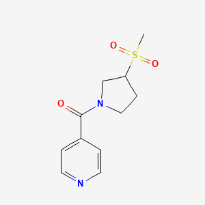 molecular formula C11H14N2O3S B2353975 (3-(Methylsulfonyl)pyrrolidin-1-yl)(pyridin-4-yl)methanone CAS No. 1798025-03-2