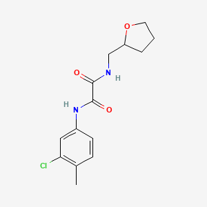molecular formula C14H17ClN2O3 B2353979 N'-(3-chloro-4-methylphenyl)-N-(oxolan-2-ylmethyl)oxamide CAS No. 428841-35-4
