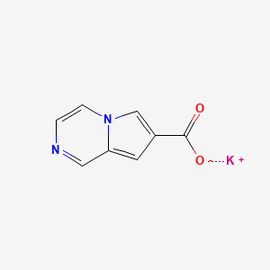 molecular formula C8H5KN2O2 B2353980 钾；吡咯并[1,2-a]嘧啶-7-羧酸盐 CAS No. 2580205-48-5