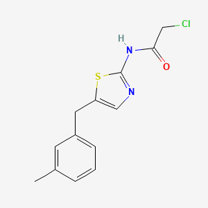 2-chloro-N-{5-[(3-methylphenyl)methyl]-1,3-thiazol-2-yl}acetamide