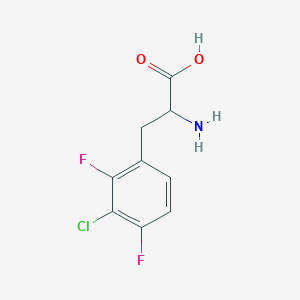molecular formula C9H8ClF2NO2 B2353993 3-Chloro-2,4-difluoro-DL-phenylalanine CAS No. 1259964-91-4