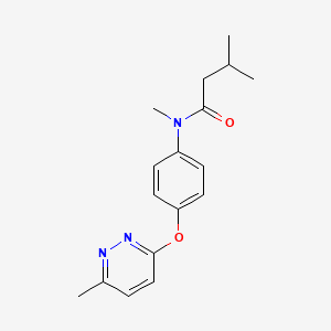 molecular formula C17H21N3O2 B2354015 N,3-dimethyl-N-(4-((6-methylpyridazin-3-yl)oxy)phenyl)butanamide CAS No. 1207047-40-2