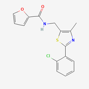molecular formula C16H13ClN2O2S B2354018 N-((2-(2-chlorophenyl)-4-methylthiazol-5-yl)methyl)furan-2-carboxamide CAS No. 1421485-48-4