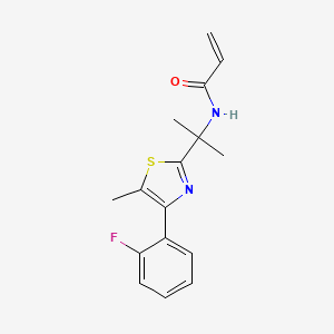 molecular formula C16H17FN2OS B2354041 N-[2-[4-(2-Fluorophenyl)-5-methyl-1,3-thiazol-2-yl]propan-2-yl]prop-2-enamide CAS No. 2305467-06-3