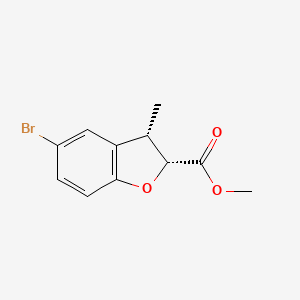 molecular formula C11H11BrO3 B2354068 Methyl (2R,3S)-5-bromo-3-methyl-2,3-dihydro-1-benzofuran-2-carboxylate CAS No. 2470279-58-2