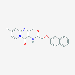 molecular formula C22H19N3O3 B2354069 N-(2,8-dimethyl-4-oxo-4H-pyrido[1,2-a]pyrimidin-3-yl)-2-(naphthalen-2-yloxy)acetamide CAS No. 897617-31-1