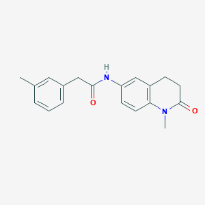 molecular formula C19H20N2O2 B2354071 N-(1-methyl-2-oxo-1,2,3,4-tetrahydroquinolin-6-yl)-2-(m-tolyl)acetamide CAS No. 921999-57-7