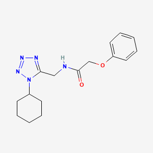molecular formula C16H21N5O2 B2354078 N-((1-cyclohexyl-1H-tetrazol-5-yl)methyl)-2-phenoxyacetamide CAS No. 920439-72-1