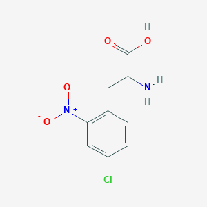 molecular formula C9H9ClN2O4 B2354085 4-氯-2-硝基-DL-苯丙氨酸 CAS No. 56433-05-7
