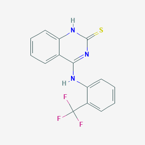 molecular formula C15H10F3N3S B2354086 4-((2-(trifluoromethyl)phenyl)amino)quinazoline-2(1H)-thione CAS No. 923164-90-3