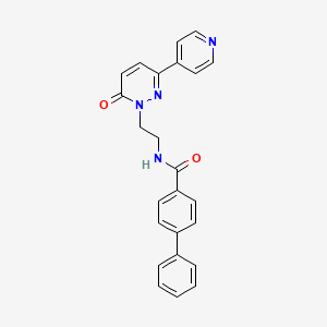 molecular formula C24H20N4O2 B2354117 N-(2-(6-氧代-3-(吡啶-4-基)吡哒嗪-1(6H)-基)乙基)-[1,1'-联苯]-4-甲酰胺 CAS No. 1021108-55-3