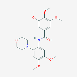 molecular formula C22H28N2O7 B235412 N~1~-(4,5-dimethoxy-2-morpholinophenyl)-3,4,5-trimethoxybenzamide 