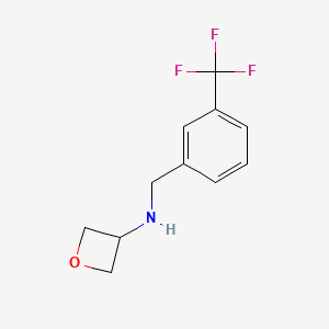 molecular formula C11H12F3NO B2354121 N-[3-(Trifluoromethyl)benzyl]oxetan-3-amine CAS No. 1341576-78-0