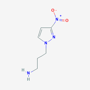 molecular formula C6H10N4O2 B2354127 3-(3-nitro-1H-pyrazol-1-yl)propan-1-amine CAS No. 1006433-53-9; 1432027-20-7