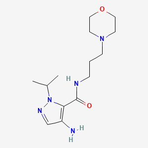 molecular formula C14H25N5O2 B2354128 4-Amino-1-isopropyl-N-(3-morpholin-4-ylpropyl)-1H-pyrazole-5-carboxamide CAS No. 2101196-00-1