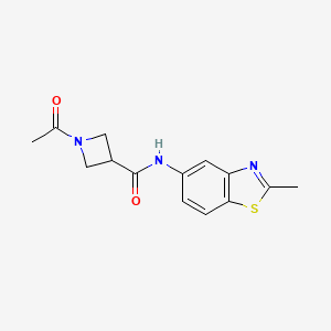 molecular formula C14H15N3O2S B2354159 1-acetyl-N-(2-methylbenzo[d]thiazol-5-yl)azetidine-3-carboxamide CAS No. 1421452-97-2