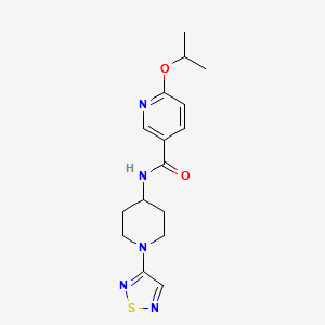 molecular formula C16H21N5O2S B2354162 N-(1-(1,2,5-thiadiazol-3-yl)piperidin-4-yl)-6-isopropoxynicotinamide CAS No. 2034604-54-9