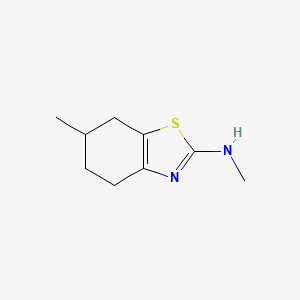 molecular formula C9H14N2S B2354165 N,6-dimethyl-4,5,6,7-tetrahydro-1,3-benzothiazol-2-amine CAS No. 1343944-85-3
